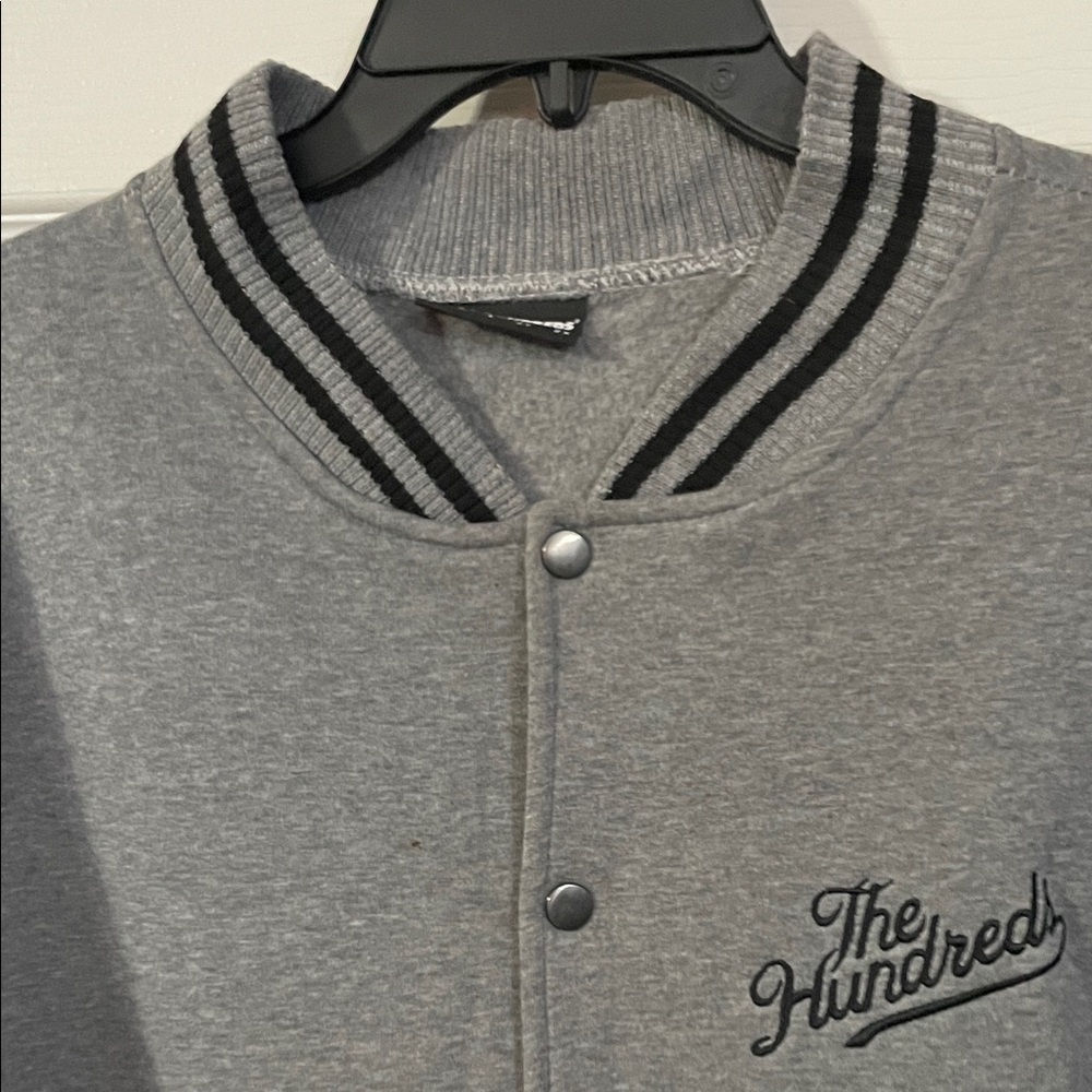 The Hundreds Black And Gray Varsity Jacket. Size M View 3